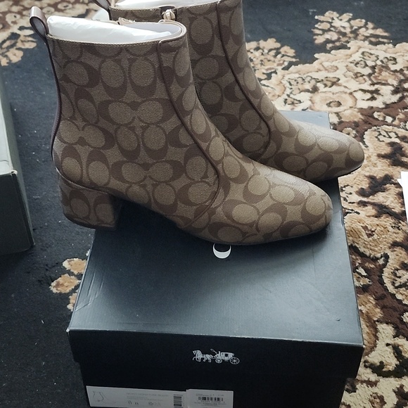 Coach Shoes - NWT! Coach Signature "C" logo Boots in Original Blk Box w/White Logo Branding;11